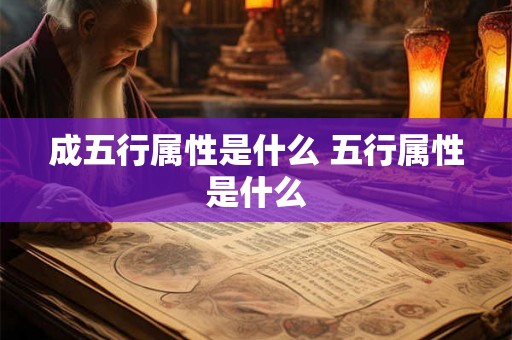 成五行属性是什么 五行属性是什么
