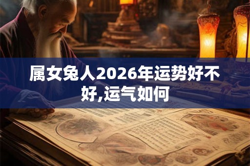 属女兔人2026年运势好不好,运气如何