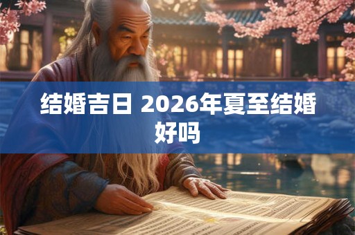 结婚吉日 2026年夏至结婚好吗 结婚吉日 2026年夏至结婚好吗