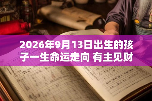 2026年9月13日出生的孩子一生命运走向 有主见财运变化多端