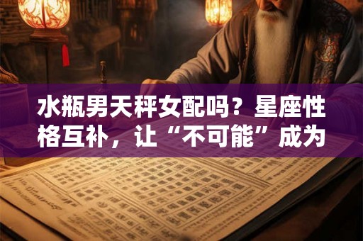 水瓶男天秤女配吗？星座性格互补，让“不可能”成为现实