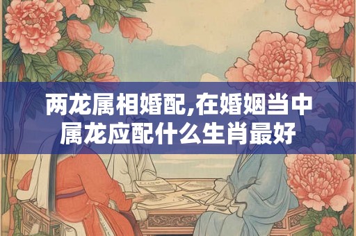两龙属相婚配,在婚姻当中属龙应配什么生肖最好