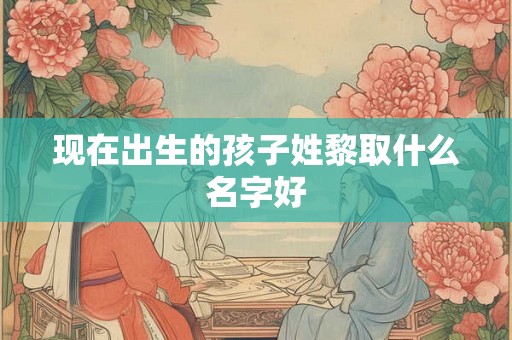 现在出生的孩子姓黎取什么名字好