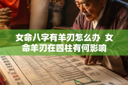 女命八字有羊刃怎么办 女命羊刃在四柱有何影响 女命八字有羊刃怎么办 女命羊刃在四柱有何影响