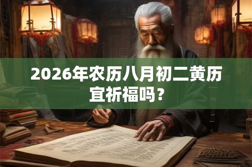 2026年农历八月初二黄历宜祈福吗？