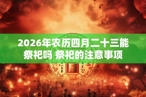 2026年农历四月二十三能祭祀吗 祭祀的注意事项 2026年农历四月二十三能祭祀吗 祭祀的注意事项