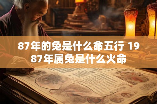 87年的兔是什么命五行 1987年属兔是什么火命 87年的兔是什么命五行 1987年属兔是什么火命