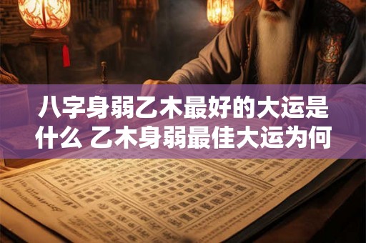 八字身弱乙木最好的大运是什么 乙木身弱最佳大运为何