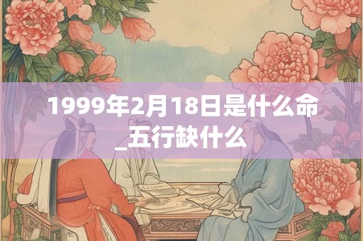 1999年2月18日是什么命_五行缺什么