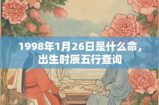 1998年1月26日是什么命，出生时辰五行查询