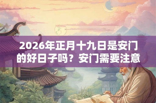 2026年正月十九日是安门的好日子吗？安门需要注意什么？