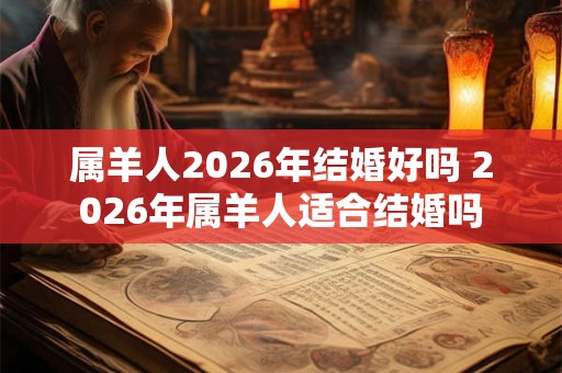 属羊人2026年结婚好吗 2026年属羊人适合结婚吗