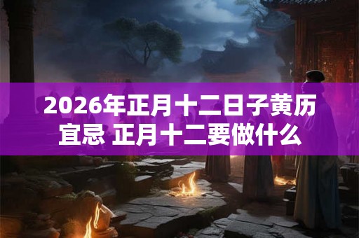 2026年正月十二日子黄历宜忌 正月十二要做什么