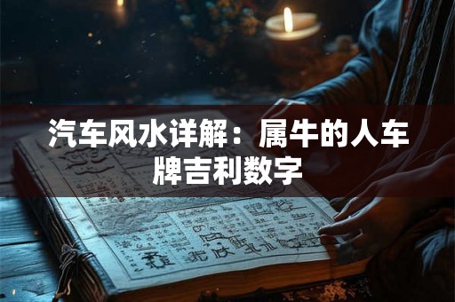 汽车风水详解：属牛的人车牌吉利数字