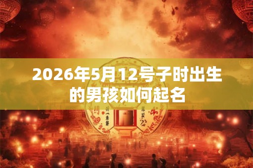 2026年5月12号子时出生的男孩如何起名