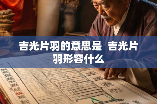 吉光片羽的意思是 吉光片羽形容什么 吉光片羽的意思是 吉光片羽形容什么