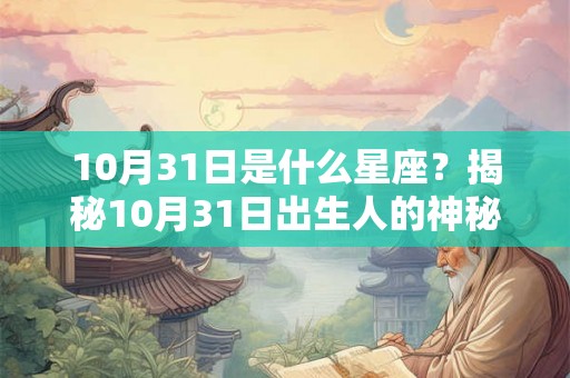 10月31日是什么星座？揭秘10月31日出生人的神秘性格特点