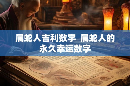 属蛇人吉利数字  属蛇人的永久幸运数字