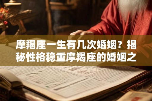 摩羯座一生有几次婚姻？揭秘性格稳重摩羯座的婚姻之路