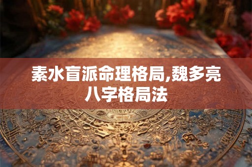 素水盲派命理格局,魏多亮八字格局法