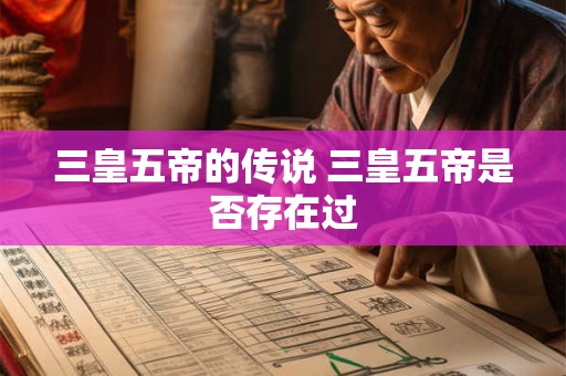 三皇五帝的传说 三皇五帝是否存在过