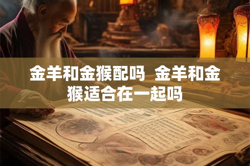 金羊和金猴配吗  金羊和金猴适合在一起吗