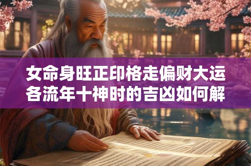 女命身旺正印格走偏财大运各流年十神时的吉凶如何解析
