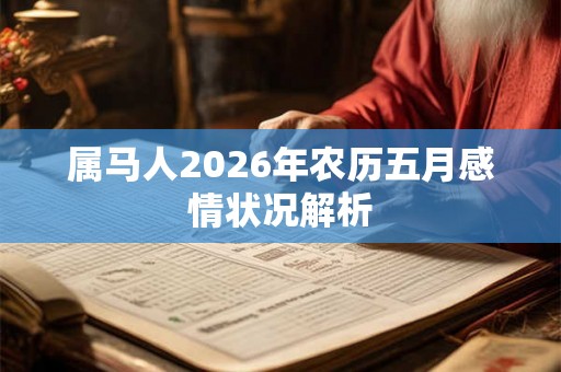 属马人2026年农历五月感情状况解析