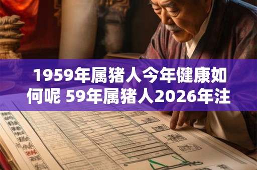 1959年属猪人今年健康如何呢 59年属猪人2026年注意事项
