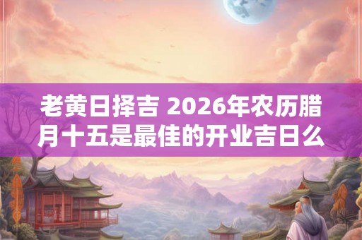 老黄日择吉 2026年农历腊月十五是最佳的开业吉日么