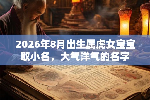 2026年8月出生属虎女宝宝取小名，大气洋气的名字
