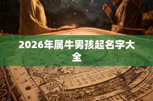 2026年属牛男孩起名字大全