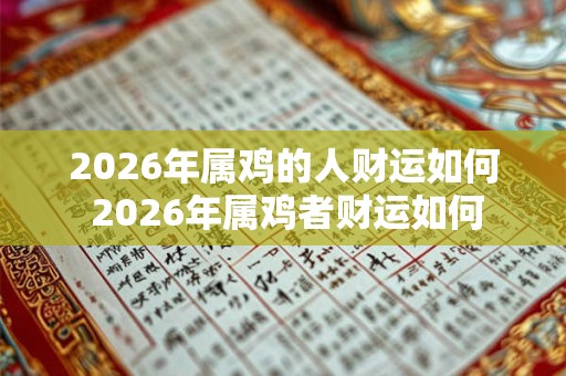 2026年属鸡的人财运如何 2026年属鸡者财运如何