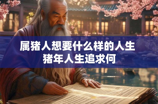属猪人想要什么样的人生 猪年人生追求何 属猪人想要什么样的人生 猪年人生追求何