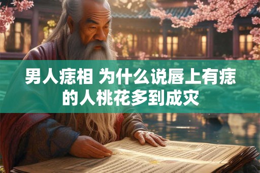 男人痣相 为什么说唇上有痣的人桃花多到成灾