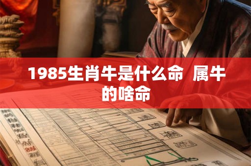 1985生肖牛是什么命  属牛的啥命