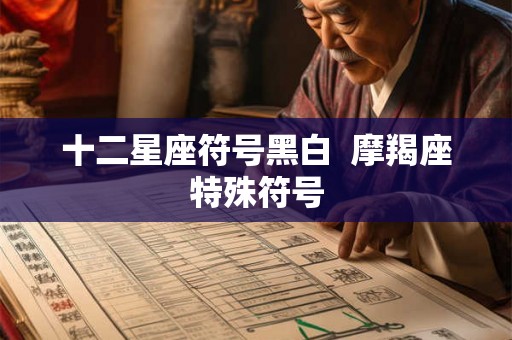 十二星座符号黑白  摩羯座特殊符号