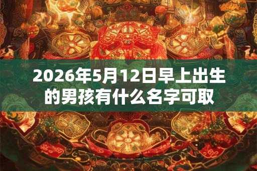 2026年5月12日早上出生的男孩有什么名字可取