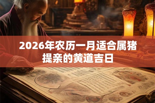2026年农历一月适合属猪提亲的黄道吉日