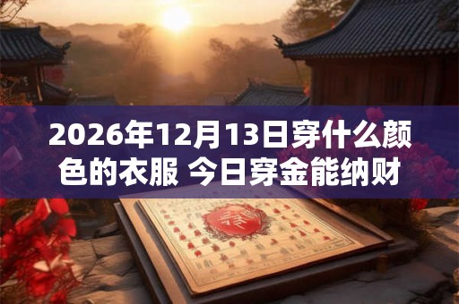 2026年12月13日穿什么颜色的衣服 今日穿金能纳财