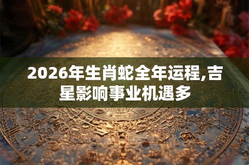 2026年生肖蛇全年运程,吉星影响事业机遇多