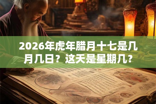 2026年虎年腊月十七是几月几日？这天是星期几？
