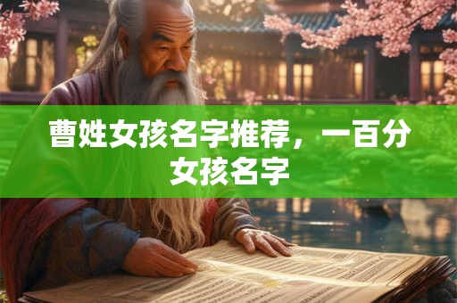 曹姓女孩名字推荐，一百分女孩名字
