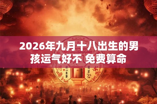 2026年九月十八出生的男孩运气好不 免费算命