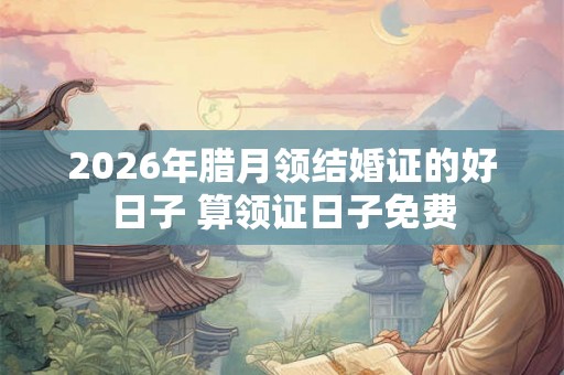 2026年腊月领结婚证的好日子 算领证日子免费 2026年腊月领结婚证的好日子 算领证日子免费