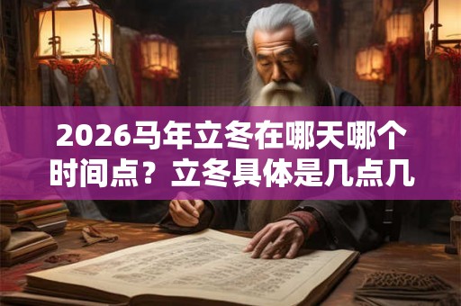 2026马年立冬在哪天哪个时间点？立冬具体是几点几分