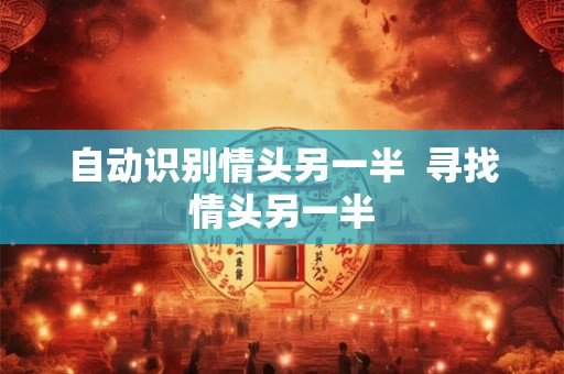 自动识别情头另一半  寻找情头另一半