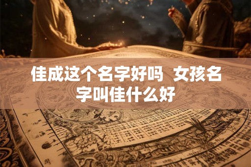 佳成这个名字好吗  女孩名字叫佳什么好