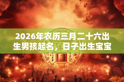 2026年农历三月二十六出生男孩起名，日子出生宝宝好吗？