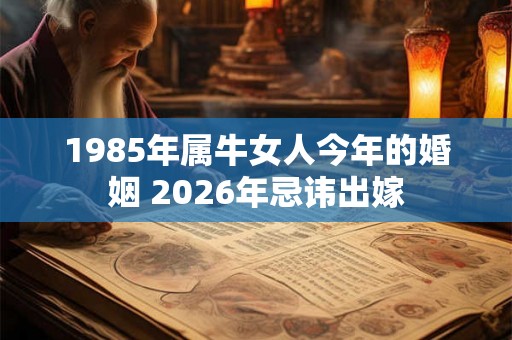 1985年属牛女人今年的婚姻 2026年忌讳出嫁